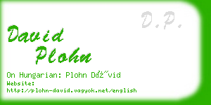 david plohn business card